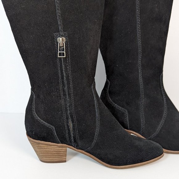 MADEWELL  Greta Tall Western Boots - True Black - Picture 5 of 7